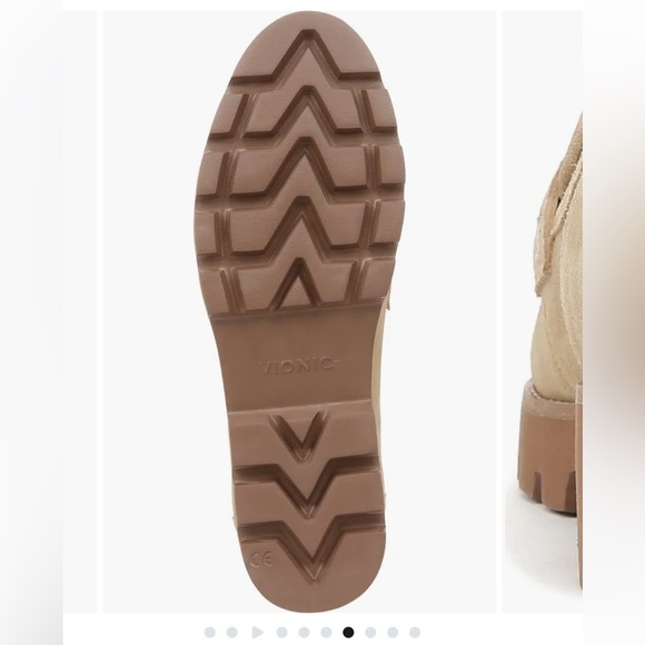 Vionic Cheryl II Lug Penny Slip-On Loafers Beige Cream - Picture 7 of 16